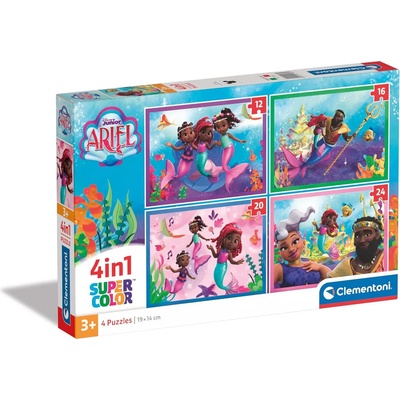 Clementoni - Puzzle 4v1 Ariel - 1 - 39 piese