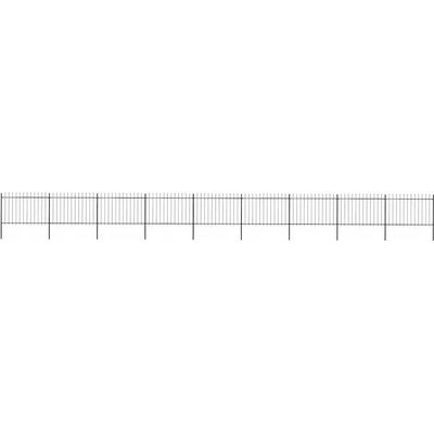 zahrada-XL Zahradní plot s hroty ocel 15,3 x 1,2 m černý