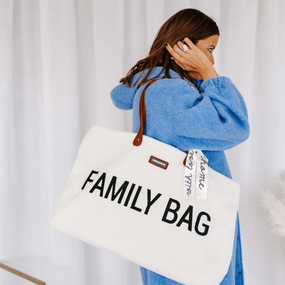 Childhome Cestovní taška Family Bag Teddy Off White