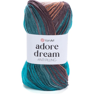 Yarn Art Adore Dream 1055 hnědá, béžová, petrol