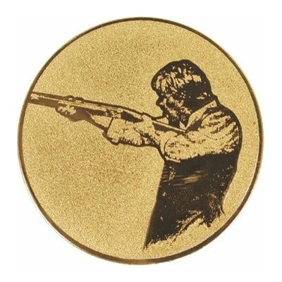D1-A52/G Emblém pr.25mm streľba trap zlatý