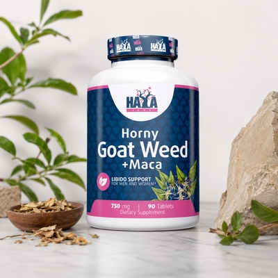 HAYA LABS Horny Goat Weed Extract 750 mg + Maca 90 tabliet