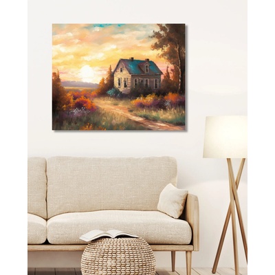 ZUTY Obrazy na stenu - Chata v letnej samote Rámovanie: bez rámu a bez vypnutia plátna, Rozmer: 40x50 cm