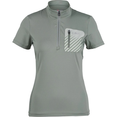 CMP Дамска фланелка с къс ръкав за колоездене CMP Women's Breast Pocket T-Shirt Free Bike Cycling jersey - Avocado - размер 44 (EU) (156-2464-0816)