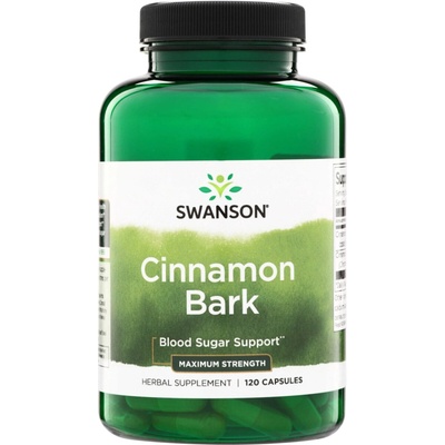 Swanson Skořice Cinnamon Maximum Strength 120 kapslí