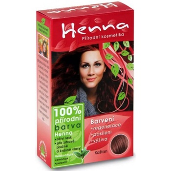 Henna prírodná farba na vlasy gaštan 117 prášková 33 g