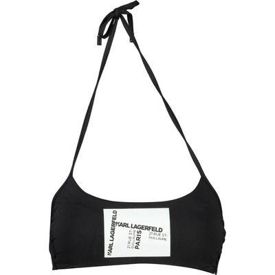 Karl Lagerfeld Beachwear Perfektné dámske plavky Vrchný diel Čierna