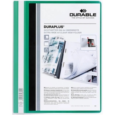 Rýchloviazač DURABLE Duraplus zelený Priehľadný zakladač