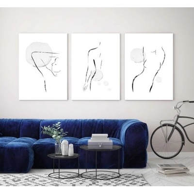 Divio Třídílný obraz na plátně, vzor 20423 Velikost: 60x120 cm