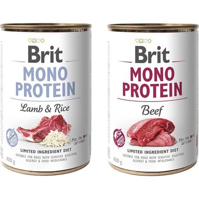 Brit Adult Mono Protein Lamb & Rice 6 x 400 g a Brit Adult Mono Protein Beef 6 x 400 g