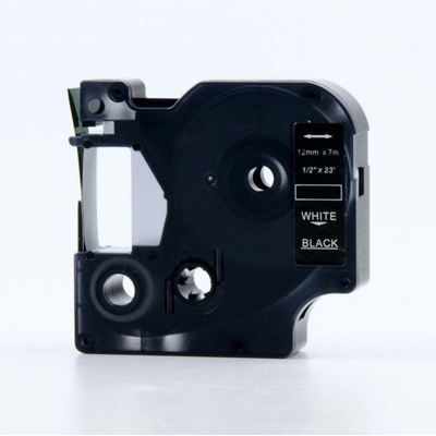 Compatible Съвместима лента с Dymo 45021, S0720610, 12mm x 7m бял печат / черен фон (45021)