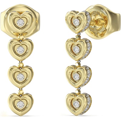 GUESS Srdiečkové visiace náušnice L.O.V.E. JUBE05473JWYGT