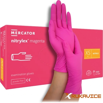 Mercator Medical Nitrylex Magenta Nitrilové rukavice magenta 100 ks