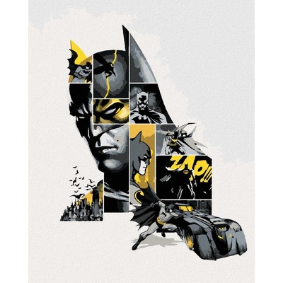 Zuty Batman v šedé a žluté 40 x 50 cm vypnuté plátno na rám 8596530136095