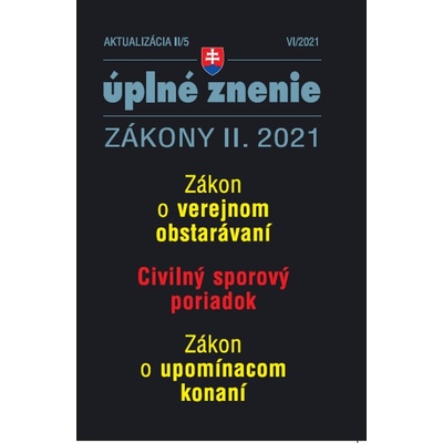 Aktualizácia II/5 2021 - Civilný sporový poriadok a upomínacie konanie - Poradca s.r.o.