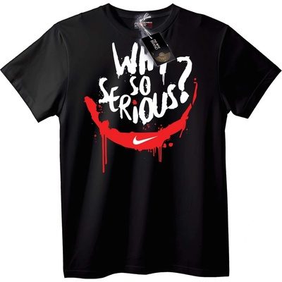 NOONEBRAND Тениска Защо си толкова сериозен? Joker - 6XL, Black