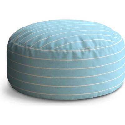 Sablio Taburet Circle Bílé linky na modré: 38x48 cm