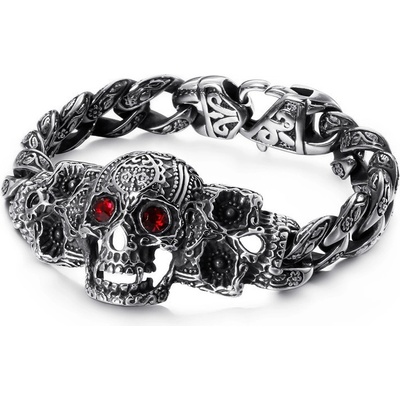 Steel Edge náramek z chirurgické oceli lebky WJHB587