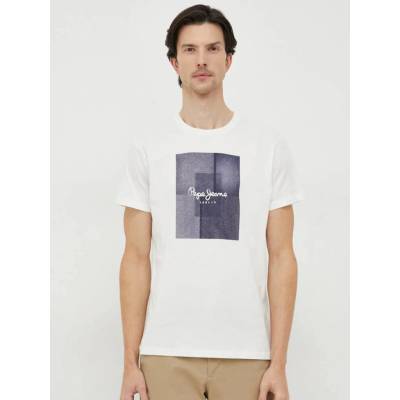 Pepe Jeans pánské tričko 803 krémové