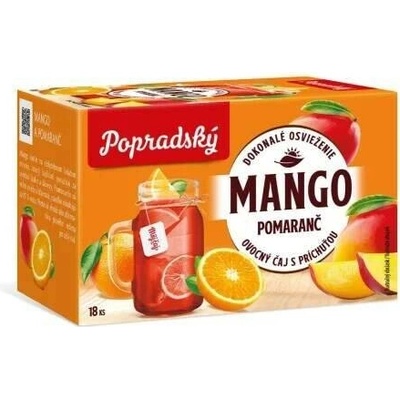 Popradský čaj Mango a pomeranč 18 sáčků