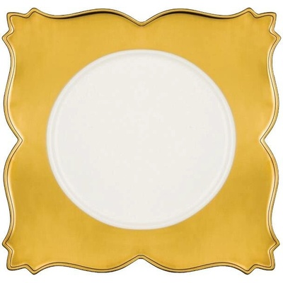 RAK Porcelain Golden Ultra talíř čtvercový 26 × 26 cm, zlatý