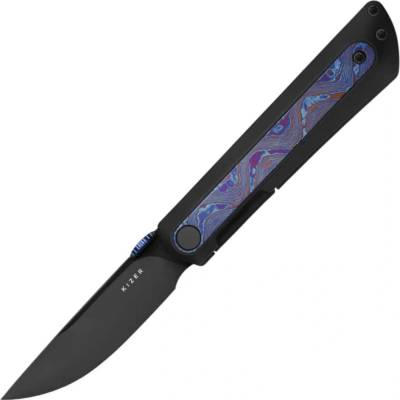 Kizer Quoll S45VN, Satin Brushed, Ti&Titanium Damascus Ki3733A3