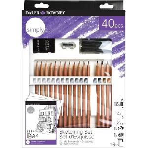 Daler-Rowney Simply Sketching Pencils Комплект художествени моливи 40 бр (<![CDATA[644500410]]>)