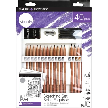 Image 1 of Daler-Rowney Simply Sketching Pencils Комплект художествени моливи 40 бр (644500410)