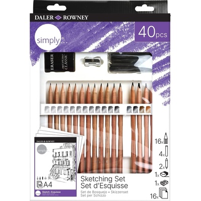 Daler-Rowney Simply Sketching Pencils Комплект художествени моливи 40 бр (644500410)