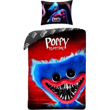 Halantex bavlna povlečení Poppy Playtime motiv Huggy Wuggy 70x90 140x200