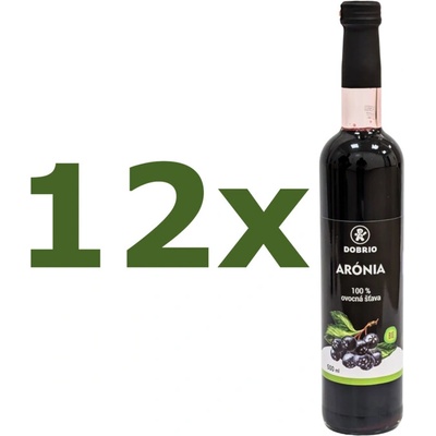 Dobrio Arónia 100% ovocná šťava 12 x 500 ml