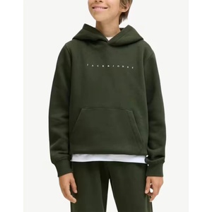 JACK & JONES Jjestar JJ Sweat Hood Noos JNR Green - magazinko