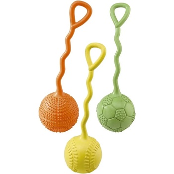 Ferplast Dog Toy - Кучешка гумена играчка - топка с дръжка, Ø 6, 5 x 22 см
