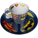 ABYSTYLE Комплект ABYSTYLE DC COMICS Mirror mug & plate set Logo, Чаша, Подложка с емблеми (ABYSTYLE-MMP002) - topmall