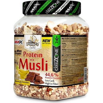 Amix Mr.Poppers Protein musli strawberry vanilla 500 g