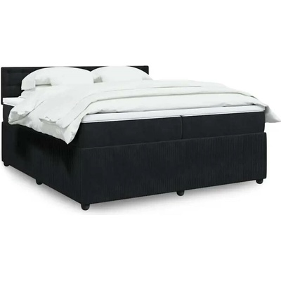 vidaXL 11461.3287844 Boxspring postel s matrací černá samet