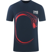 Cavalli class Snake Navy Blue tričko