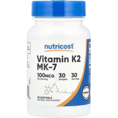 Nutricost Vitamin K2 MK-7, 30 Softgels