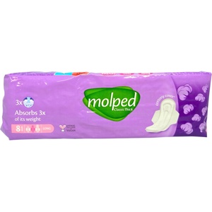  Molped classic thick, дамски превръзки, Дълги, 8 бр
