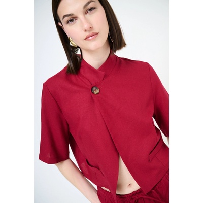 Itálie Viskózová/lněná bunda Red