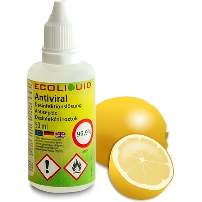 Ecoliquid Antiviral dezinfekce na ruce sprej citrón 50 ml