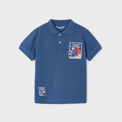 MAYORAL Поло тениска с принтове в цвят индиго за мини момче Mayoral каравани