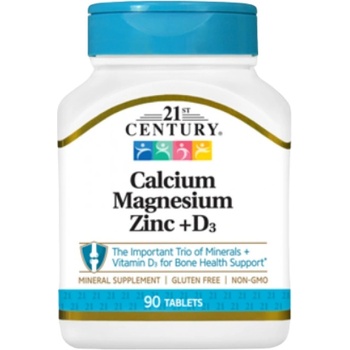21st Century Calcium Magnesium Zinc + D3 [90 Таблетки]
