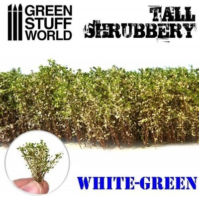Dekorace Green Stuff World Tall Shrubbery: White Green