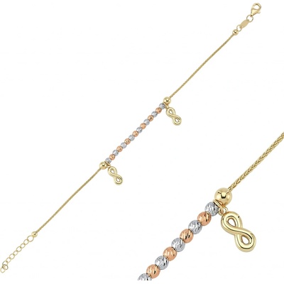 Lillian Vassago zlatý symbol nekonečna LLV46-GB041