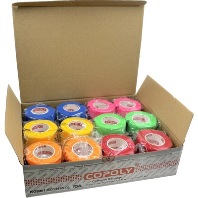 CoPoly Obinadlo elast. 7 5 cm x 4,5 m MIX NEON 12 ks