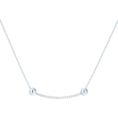 SAVICKI Колие Savicki: бяло злато. диаманти