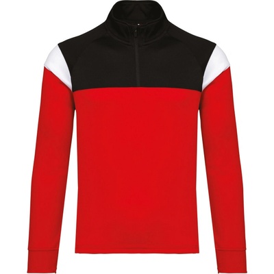 Kariban mikina PA388 s 1/4 zipem černá/šedá sporty