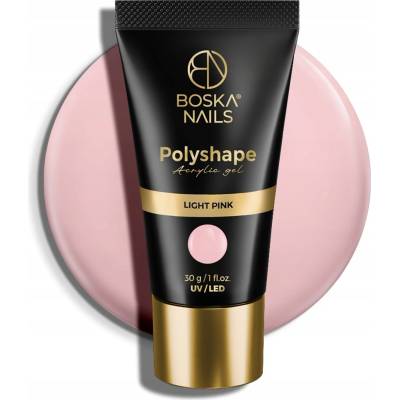 Boska Nails Akrylożel PolyShape stavební gel na nehty light pink 30g