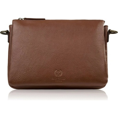 Paolo Peruzzi Hnědá dámská kožená crossbody kabelka Dilnoza